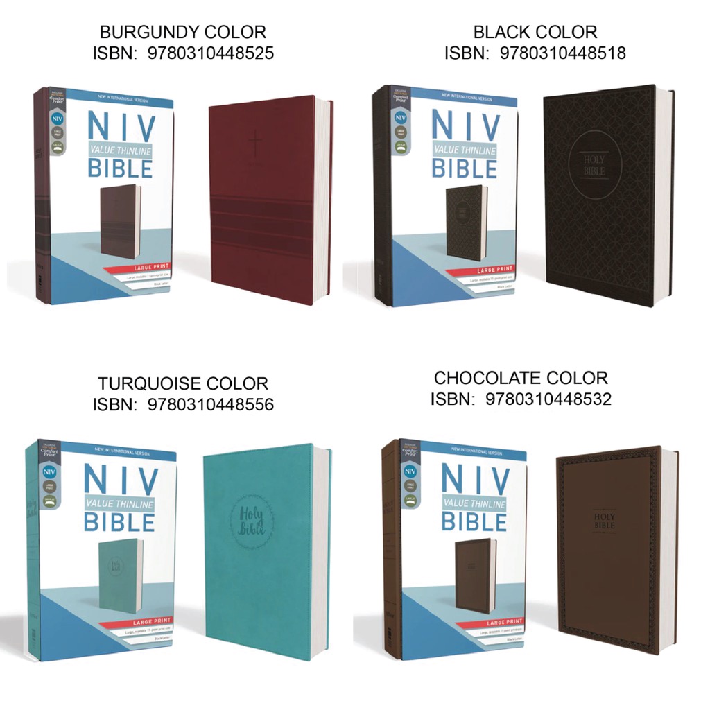 Niv Value Thinline Bible พิมพ์ขนาดใหญ่, Leathersoft • พระคัมภีร์ภาษาอังกฤษ • Chosen Treasure