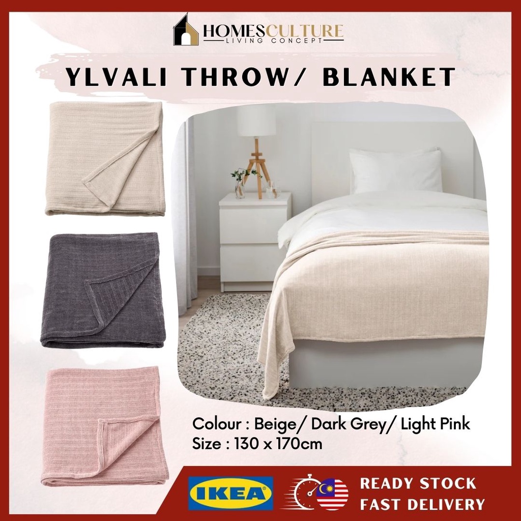 YLVALI Knitted Throw Blanket Selimut Alas Sofa 130x170 cm