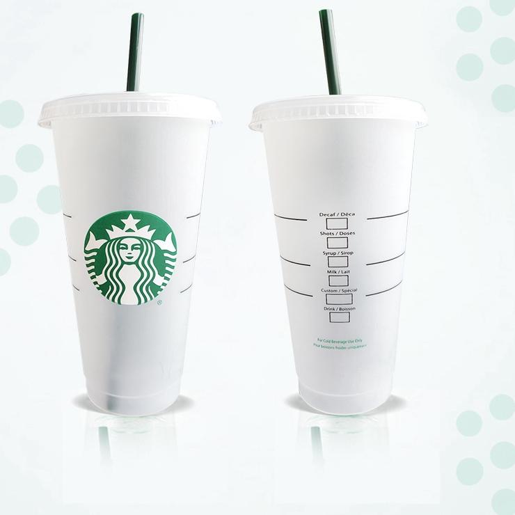 Ready Tumbler Starbucks ถ้วยน้ําเย็นใส Starbucks ถ้วยนํากลับมาใช้ใหม่ได้