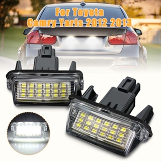 หลอดไฟ LED 18 ดวง สําหรับติดป้ายทะเบียนรถยนต์ Toyota Yaris Vitz Avensis SAI Noah Prius C Verso S 2 ชิ้น