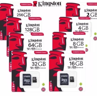 Kingston Micro sd card Memory กล้อง/กล้องติดรถยนต์ / โทรศัพท์มือถือ(เทียบแท้) /4GB/8GB/16GB/32/GB/64GB128B Class10