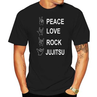 เสื้อยืด oversize 2022 แฟชั่นขายร้อน JU JITSU เสื้อยืดสันติภาพรักร็อค Jiu Jitsu เสื้อยืด