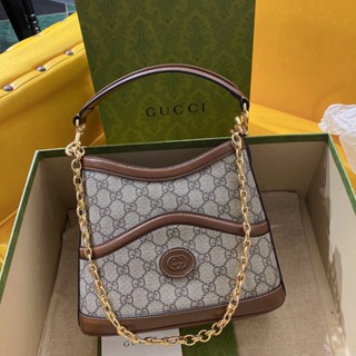 พรี​ ราคา6200 Gucci GG Supreme 696011 กระเป๋าโซ่ กระเป๋าสะพายไหล่ กระเป๋าสะพาย