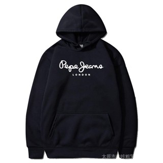 เสื้อกันหนาวแขนยาว มีฮู้ด พิมพ์ลายโลโก้ Pepe Jeans London แฟชั่นยอดนิยม สําหรับผู้ชาย และผู้หญิง 2022