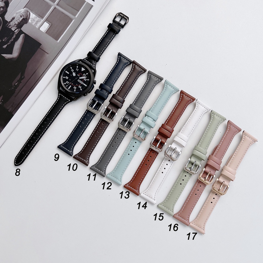 20 มม.22 มม.สายหนังสําหรับ Huami Amazfit GTR Mini GTR3 GTR4 Pro 42 มม.47 มม.Bip5 GTR2E GTR 2 3 4 คุณภาพสูงแฟชั่น Slim นาฬิกา Elegant band