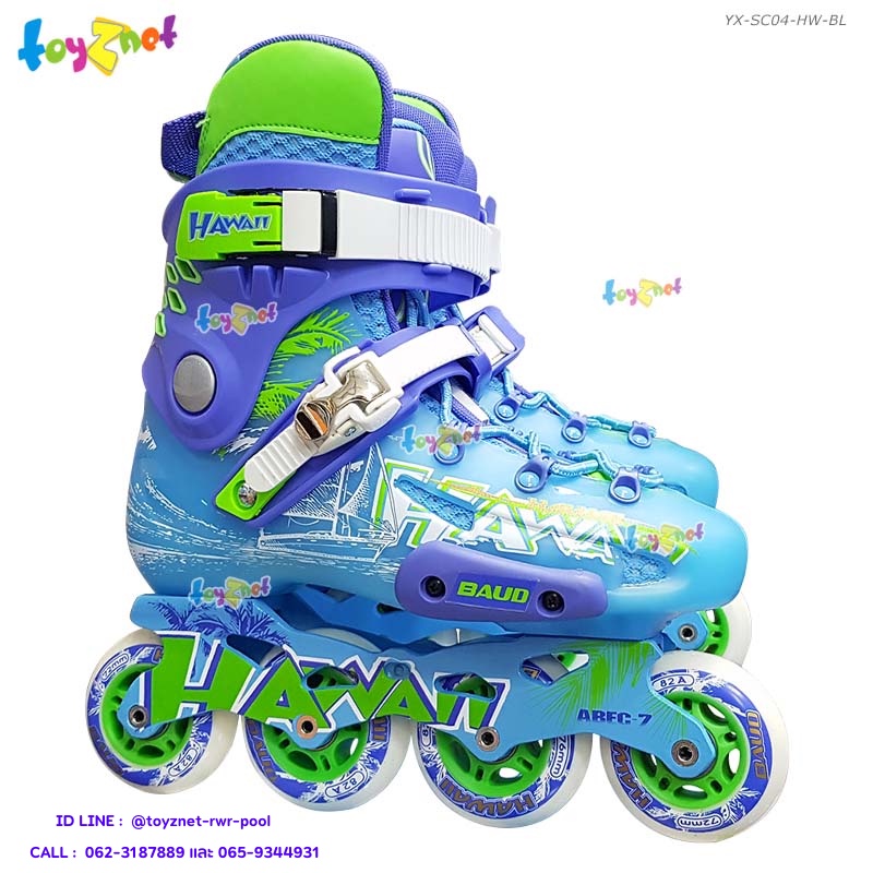 Toyznet รองเท้าอินไลน์สเก็ต Hawaii สีฟ้า-ม่วง รุ่น YX-SC04-HW-BL