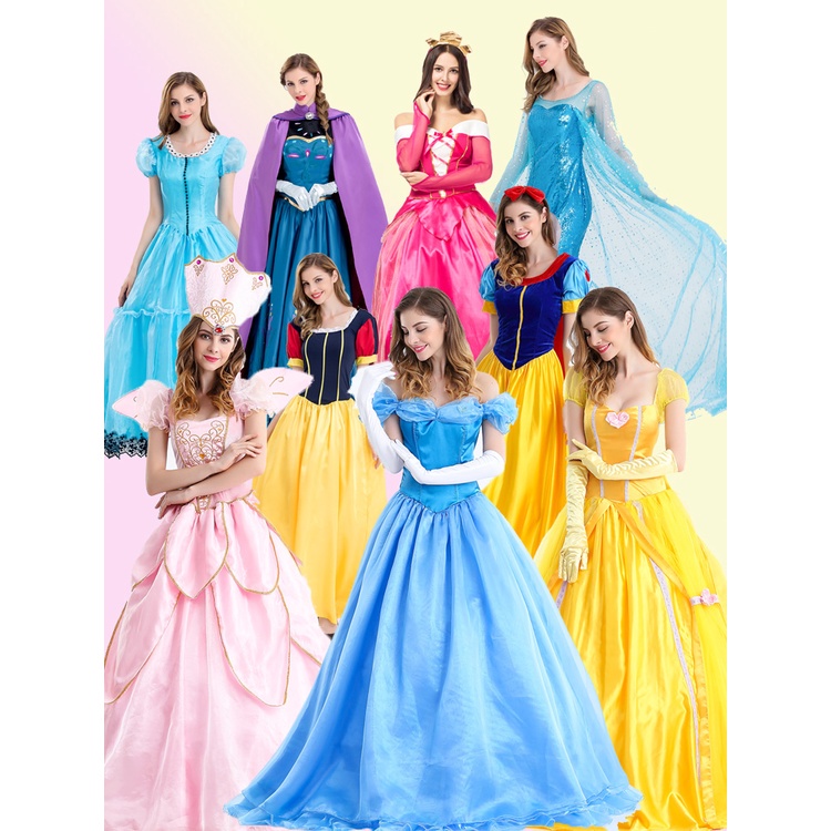 [Anime House] Halloween Adult cos Alice Snow White Cinderella Movie Same Style Bell Frozen Princess Dress #0