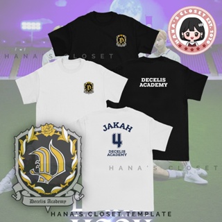 เสื้อยืดผ้าฝ้ายพิมพ์ลายขายดี ☼ﺴ▪Decelis Academy Uniform Inspired T Shirt