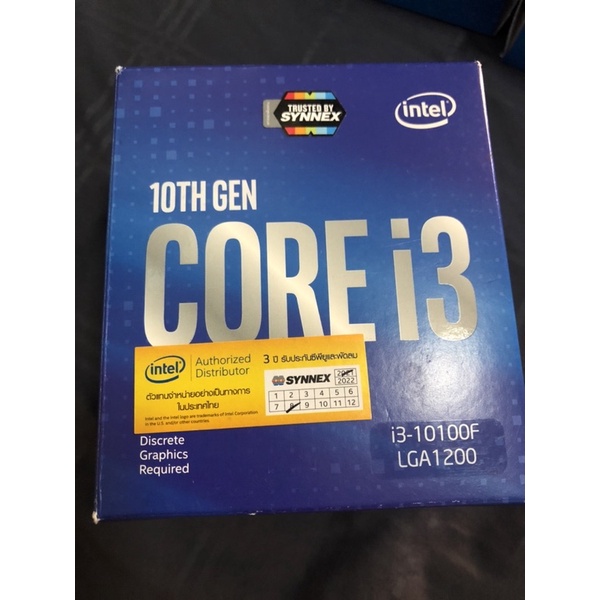i3-10100f รองรับ mb z490/z590 มีกล่อง ประกัน 8/2024 แรงกว่า i7-7700/i5-9400 สภาพสวย ไม่มีตำหนิ ปกติท