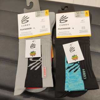 ถุงเท้าบาส Curry ข้อยาว Unisex Curry Playmaker Crew Socks