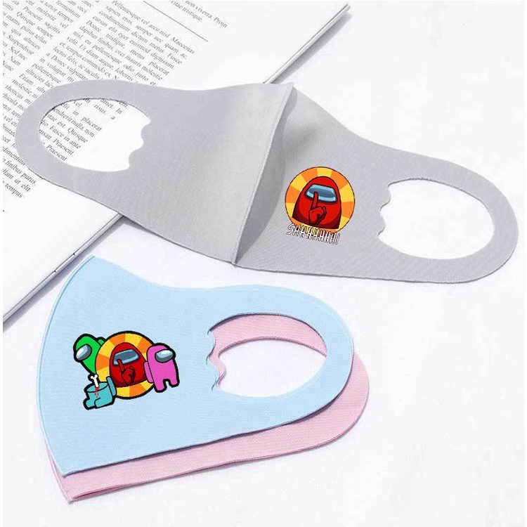 Among Us Children Kids Ice Silk 3D Mask