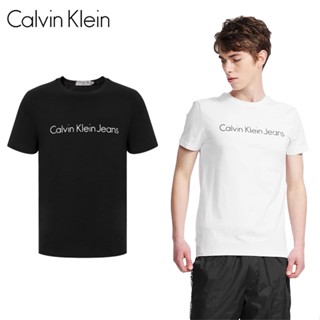 💕💕CK MEN T-shirt ผู้ชาย เสื้อยืดแขนสั้นสไตล์สปอร์ต คาลวิน ไคลน์แขนสั้น เสื้อยืดสีดำ เสื้อยืดสีขา
