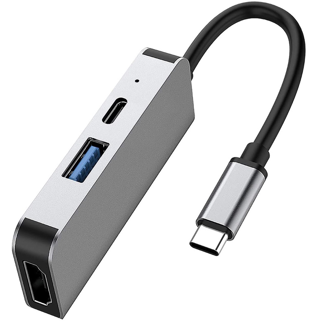 สินค้าส่งจากไทย Adapter Hub USB-C to HDMI  อะแดปเตอร์ฮับ ฮับ USB Hub Type-C To USB 3.0 + HDMI +  USB