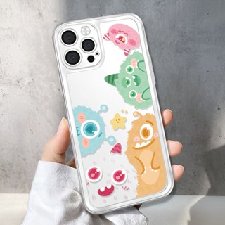 เคสโทรศัพท์มือถือ แบบใส ลายมอนสเตอร์น้อยน่ารัก สําหรับ iphone 14ProMax 14Plus 13 11 12 7 Plus X XR