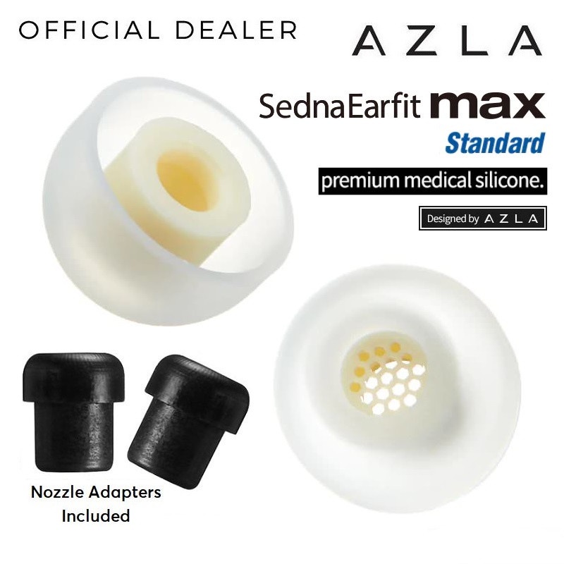 AZLA SednaEarfit MAX จุกหูฟังซิลิโคนทางการแพทย์มาตรฐานสําหรับ Samsung Galaxy Buds2 Pro, Sony WF-1000