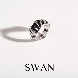 SWAN - Tiger Ring M แหวนเงินแท้ ชุบสี enamel ใส่แล้วไม่แพ้