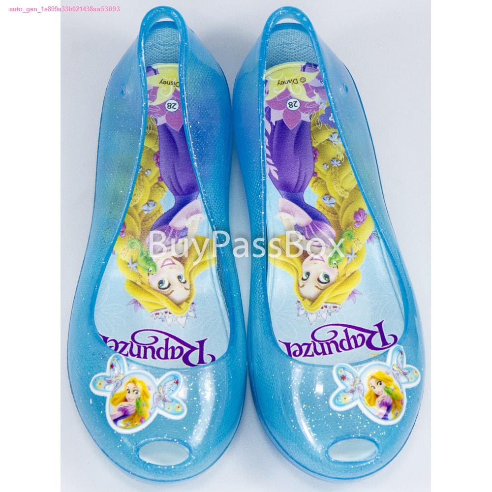 จัดส่งทันทีรองเท้าเด็กAERA(เอร่า) รองเท้าคัชชู ลายราพันเซล ลิขสิทธิ์แท้ BB B07-16 สีฟ้า