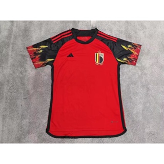 [Fans] 2223 ใหม่ เสื้อเชิ้ตแขนสั้น ลายฟุตบอล World Cup Belgium คุณภาพสูง สําหรับฝึกเล่นฟุตบอล