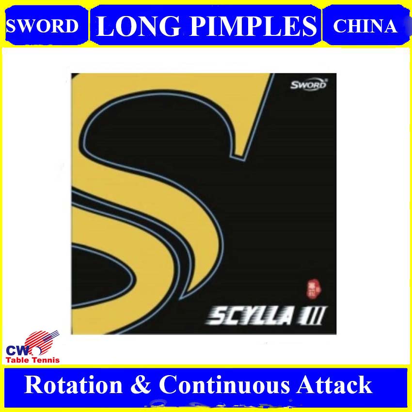 ดาบ SCYLLA III SCYLLA 3 ตารางเทนนิสยาวสิวยาง OX หรือฟองน้ํา 0.5 มม.ปิงปองพิเศษยาวสิวยาง