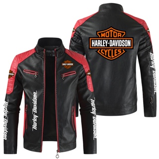 Harley LOGO Jacket European Size Windbreaker IRON883/1200 STREET750 DYNA Fat bob 114 FORTY-EIGHT street bob BREAKOUT LOW RIDER ROAD KING GLIDE SOFTAIL STANDARD ULTRA Limited Sportster Motorcycle Riding Leather Long Sleeve Thin Rain Jacket