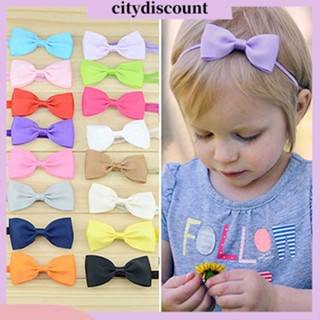 &lt;citydiscount&gt;  ที่คาดศีรษะโบว์น่ารักสําหรับเด็กทารกแรกเกิด 10 ชิ้นที่คาดผม