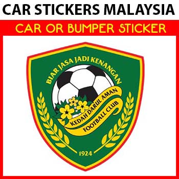 สติ๊กเกอร์ติดรถ/สติ๊กเกอร์บอมเปอร์/สติ๊กเกอร์มอเตอร์ - Kedah FC EPM