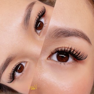 ขาย Voucherร้านเปิดถึง5ทุ่ม ต่อขนตาแบบ Wet look สไตล์ cat eyesต่อ1100เส้นข้างละ510เส้น