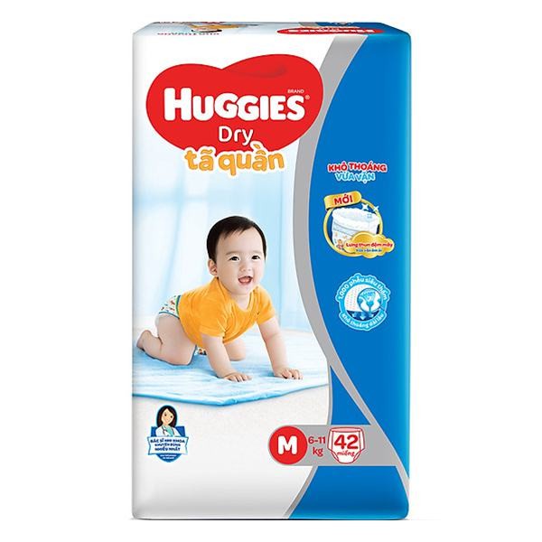 Huggies Dry Diaper Pants M42 - วันหมดอายุ 2024