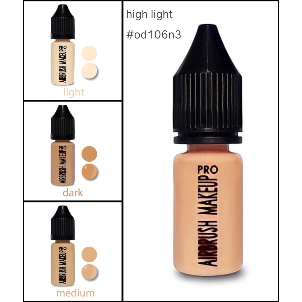 รองพื้นSET 4 Colors Makeup Airbrush Foundation เนื้อบางเบาเนียนเรียบสามารถใช้กับเครื่องแอร์บรัชโดยเฉพาะ