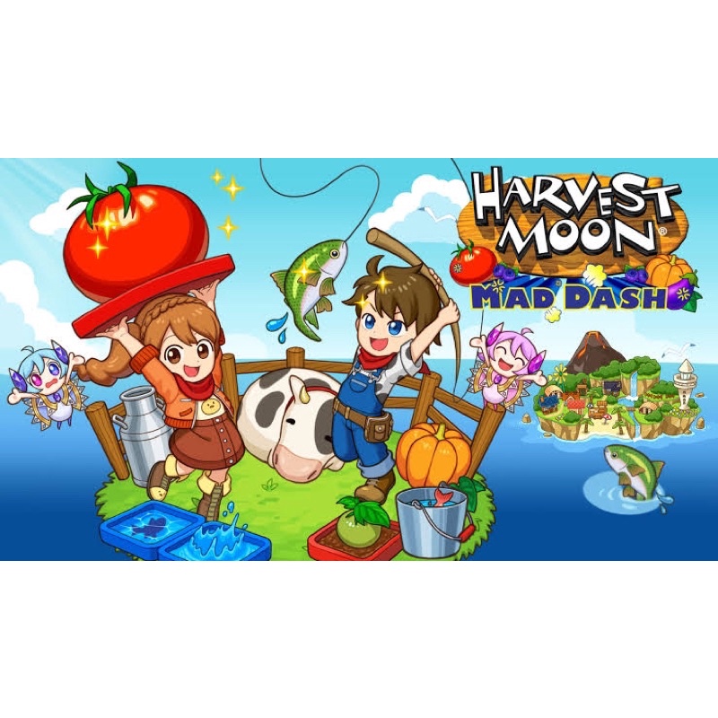 Harvest moon mad dash Nintendo switch (มือสอง) เล่นได้ 1-4 คน