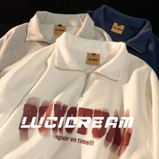 LUCIDREAM เสื้อกันหนาว เสื้อแขนยาว เสื้อกันหนาว ผู้หญิง 2022สินค้ามาใหม่ วินเทจ  Oversize เกาหลี ใส่สบายๆ ทรงหลวม สไตล์สปอร์ต PL43Z22102115