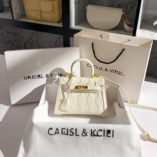 [Hello Bag] Casl Kcl กระเป๋าถือ กระเป๋าสะพายไหล่ ลายนูน ระดับไฮเอนด์ สําหรับสตรี