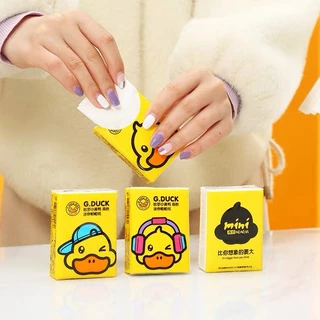 E-items กระดาษทิชชู่ กระดาษทิชชู๋ลายเป็ด กระดาษเช็ดหน้า พกพาสะดวก แบบหนา 3 ชั้น จำนวน1แพ็ค มี 10ชิ้น