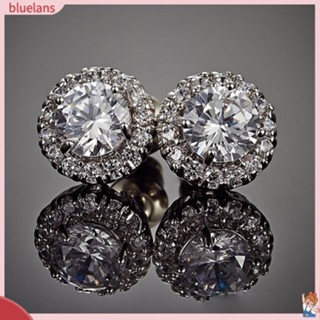 ต่างหูทรงกลม Shining Stud Earrings สําหรับสตรีต่างหู