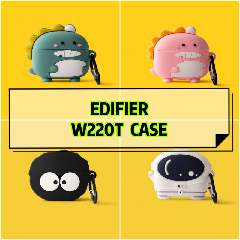 Edifier W220T Case Cute Cartoon Wireless Earbuds Case Cover Protective Soft Silicone Case Cover