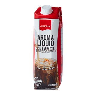 อโรม่า ครีมเหลว ครีมเทียมข้นจืด ชนิดพร่องมันเนย Aroma Liquid Creamer ขนาด 1000 มล.