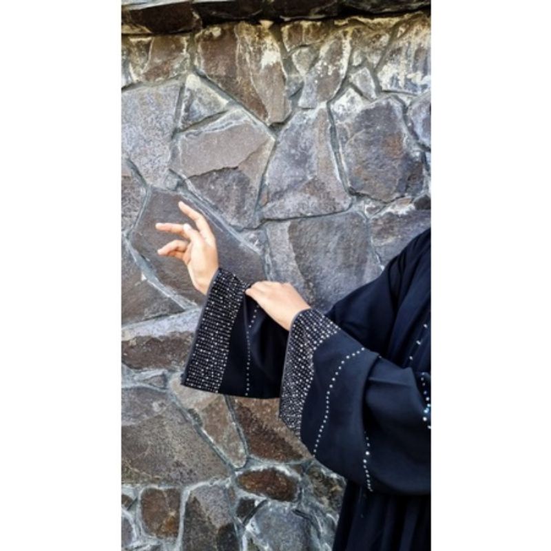 Abaya Dress Party Gamis Maxi Blink2 Haura Swarovski Trend Simple Abayacollection