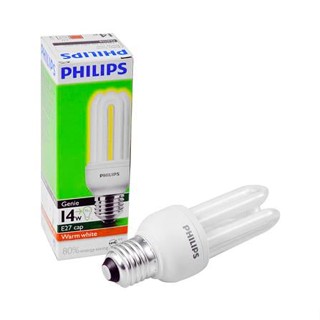 หลอดประหยัดไฟ PHILIPS GENIE 14W สีเหลืองขาว