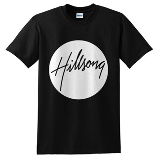 Lsmtx1 เสื้อยืดแขนสั้นลําลอง ผ้าฝ้าย พิมพ์ลายโลโก้ Hillsong พลัสไซซ์ สําหรับผู้ชายสามารถปรับแต่งได้