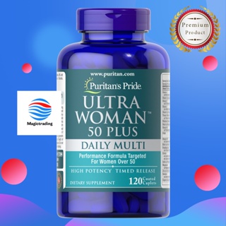 Puritans Pride Ultra Woman 50 Plus Multi-Vitamin / 120 Coated Caplets