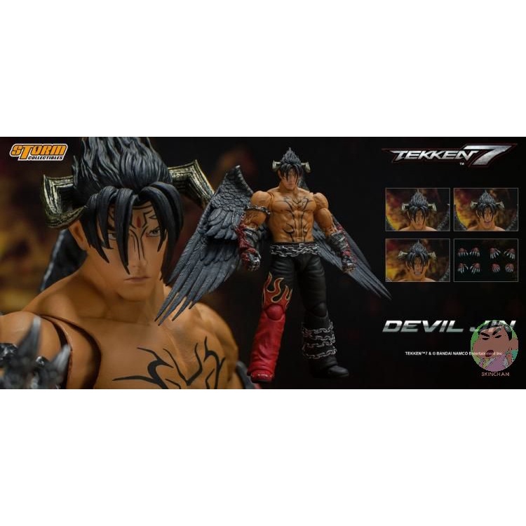 ของเล่นพายุ 1/12 Tekken 7 Devil Jin Action Figure