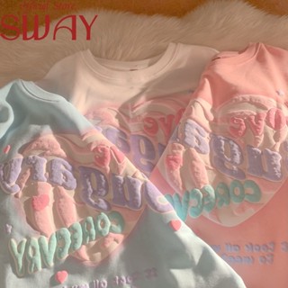 SWAY  เสื้อกันหนาว เสื้อฮู้ด นค้ามาใหม่ ใส่สบายๆ หลวม  SW22102607