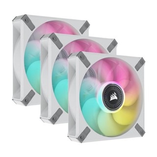 CORSAIR iCUE ML120 RGB ELITE White Triple Fan Kit with iCUE Lighting Node CORE