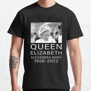 เสื้อยืดคอกลม RIP Liz ผ่านสหราชอาณาจักรอังกฤษ Queen Dead 2022 Long Live เสื้อยืดคิงคลาสสิกลอนดอนบริดจ์เป็นเสื้อยืดพิมพ์ต