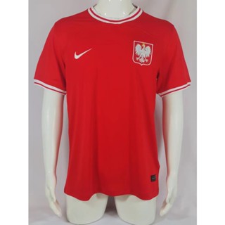 เสื้อกีฬาแขนสั้น ลายทีมชาติฟุตบอล Poland 2022 S-XXL ชุดเหย้า AAA