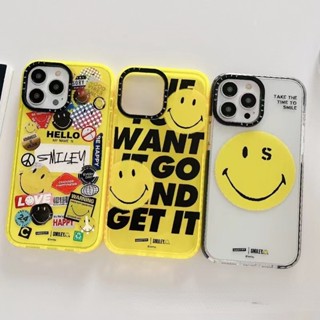 Casetify เคสโทรศัพท์มือถือ ลายหน้ายิ้ม สําหรับ iPhone 13 12 11 Pro MAX IX XS MAX XR i6 6s 7 8 Plus