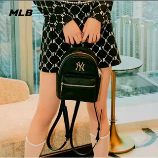 ☀️ พร้อมส่ง [ของแท้💯%  MLB กระเป๋าเป้หนังสพายหลังminiรุ่นใหม่ปรับสายได้ LOGO NY