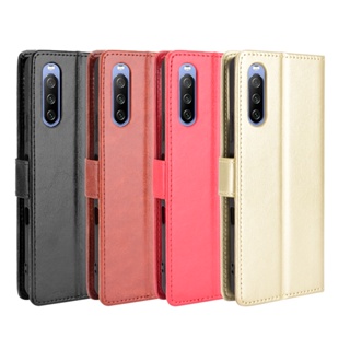 เคสโทรศัพท์มือถือหนัง ฝาพับแม่เหล็ก สําหรับ Sony Xperia 10 III IV 8 Lite XZ3 L3 L4 Pro-I XZ2