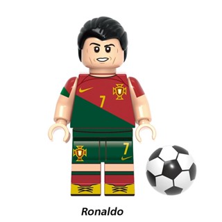 บล็อคตัวต่อ รูปนักฟุตบอล Ronaldo New World Cup ขนาดเล็ก เหมาะกับของขวัญ ของเล่นสําหรับเด็ก