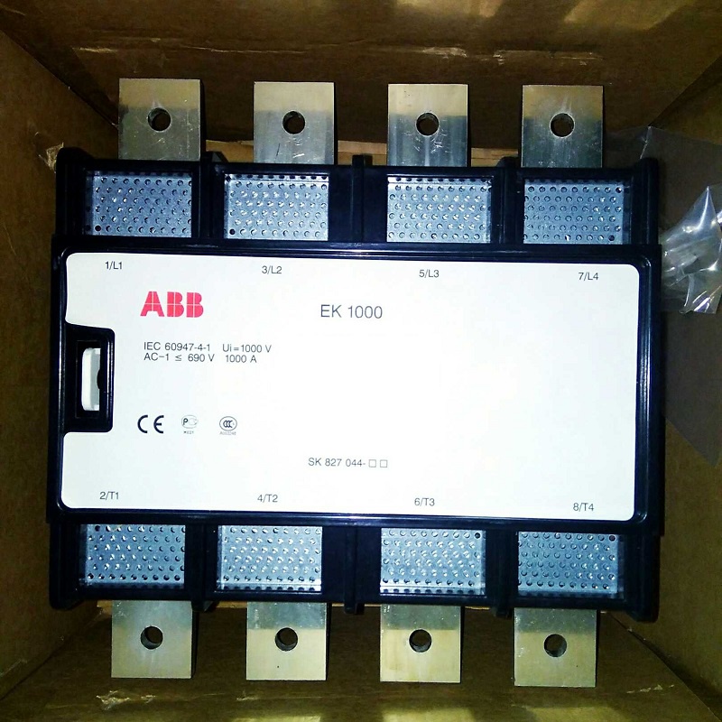 คอนแทค HB ABB 4-ploe AC-1 1000A AC ดําเนินการด้วย 1 NO + หน้าสัมผัสเสริม NC 1 อัน EK1000-40-11